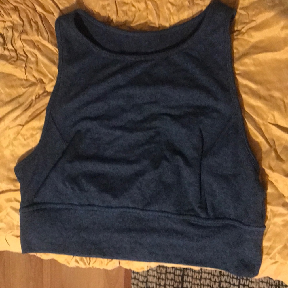 Joy Lab Heather Blue high neck sports bra